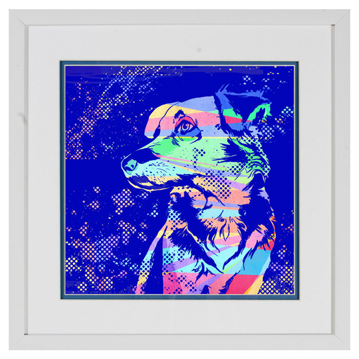Ptm Pop Dog Framed Painting Print Wayfair
