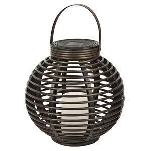 Solar Flickering Basket Hanging Plastic Lantern