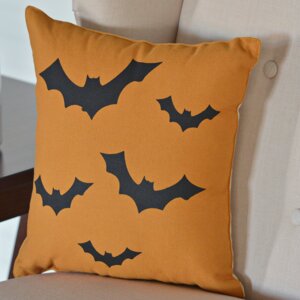 Halloween Bats Throw Pillow