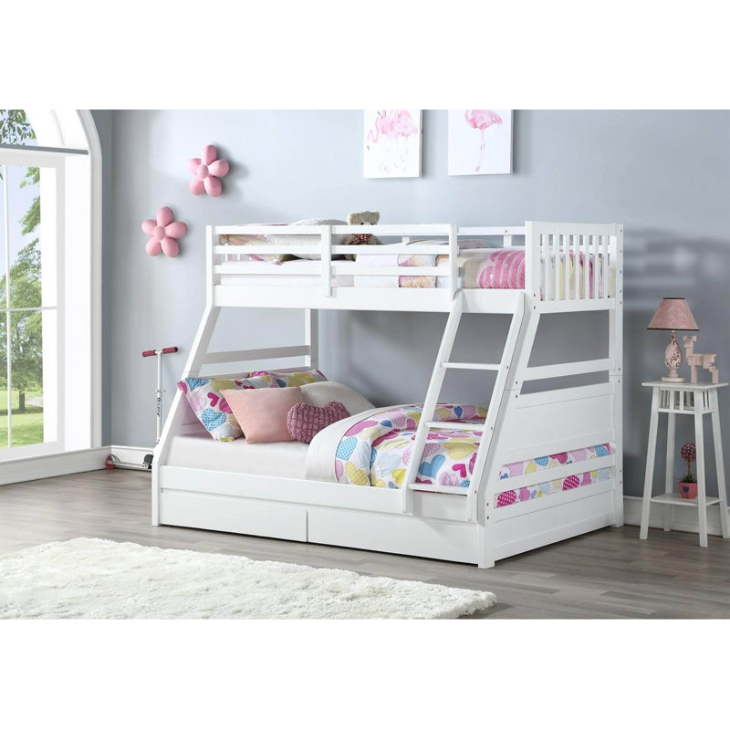 Mack Milo Alessia Triple Sleeper Bunk Bed With Storage Reviews Wayfair Co Uk