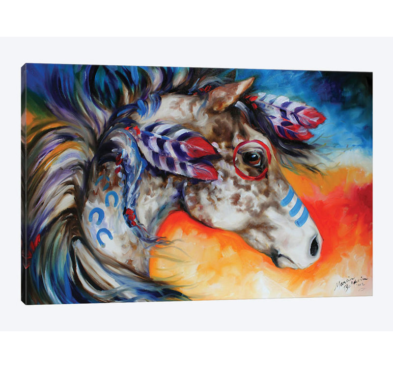East Urban Home Appaloosa Indian War Horse Print On Canvas Wayfair