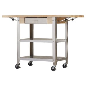 Cucina Americana Kitchen Cart with Wood Top