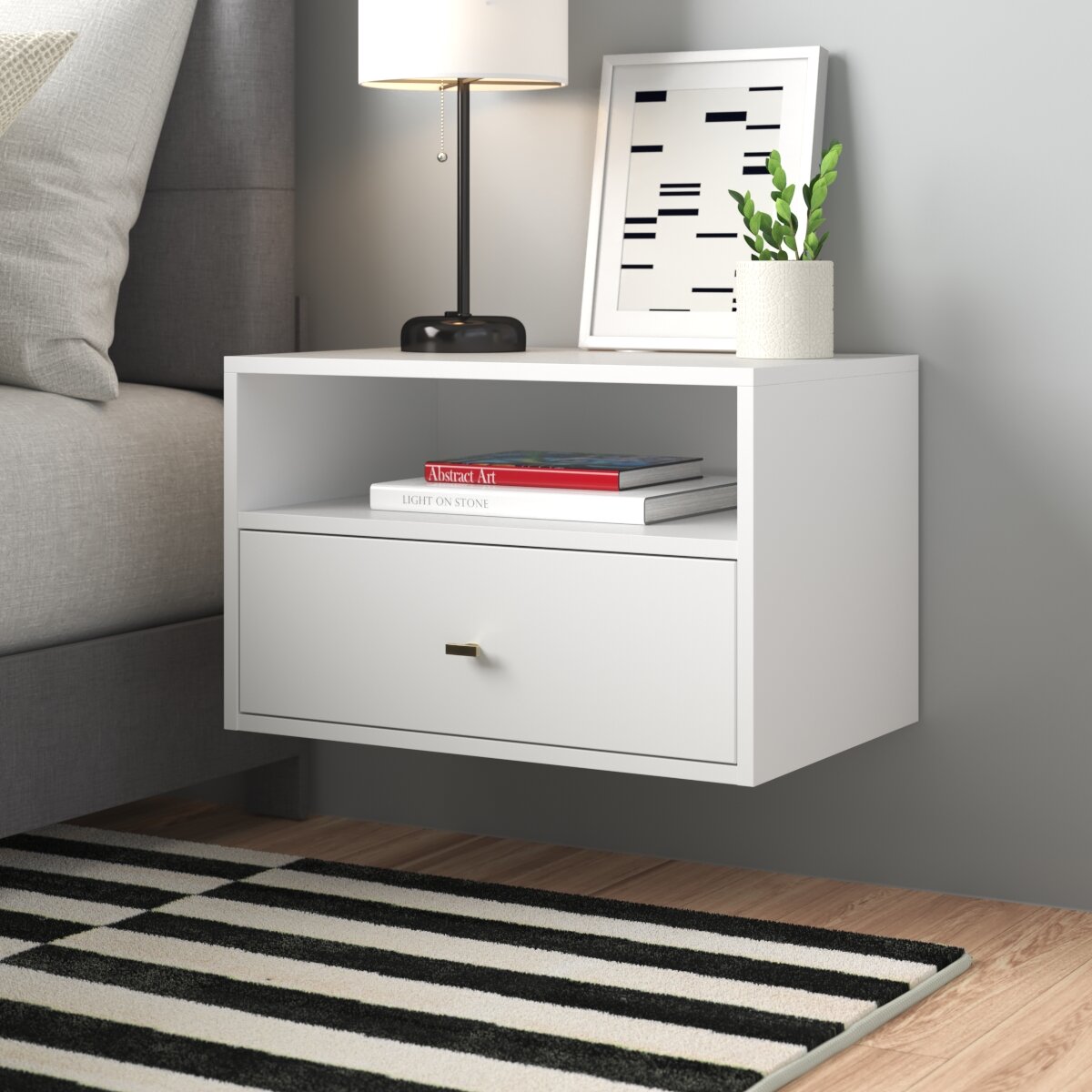 wayfair floating nightstand