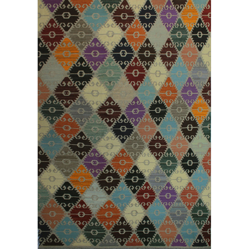 Isabelline One Of A Kind Reta Kilim Rusty Hand Woven Wool Red Area Rug Wayfair
