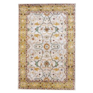 Hand-Tufted Beige/Gold Area Rug