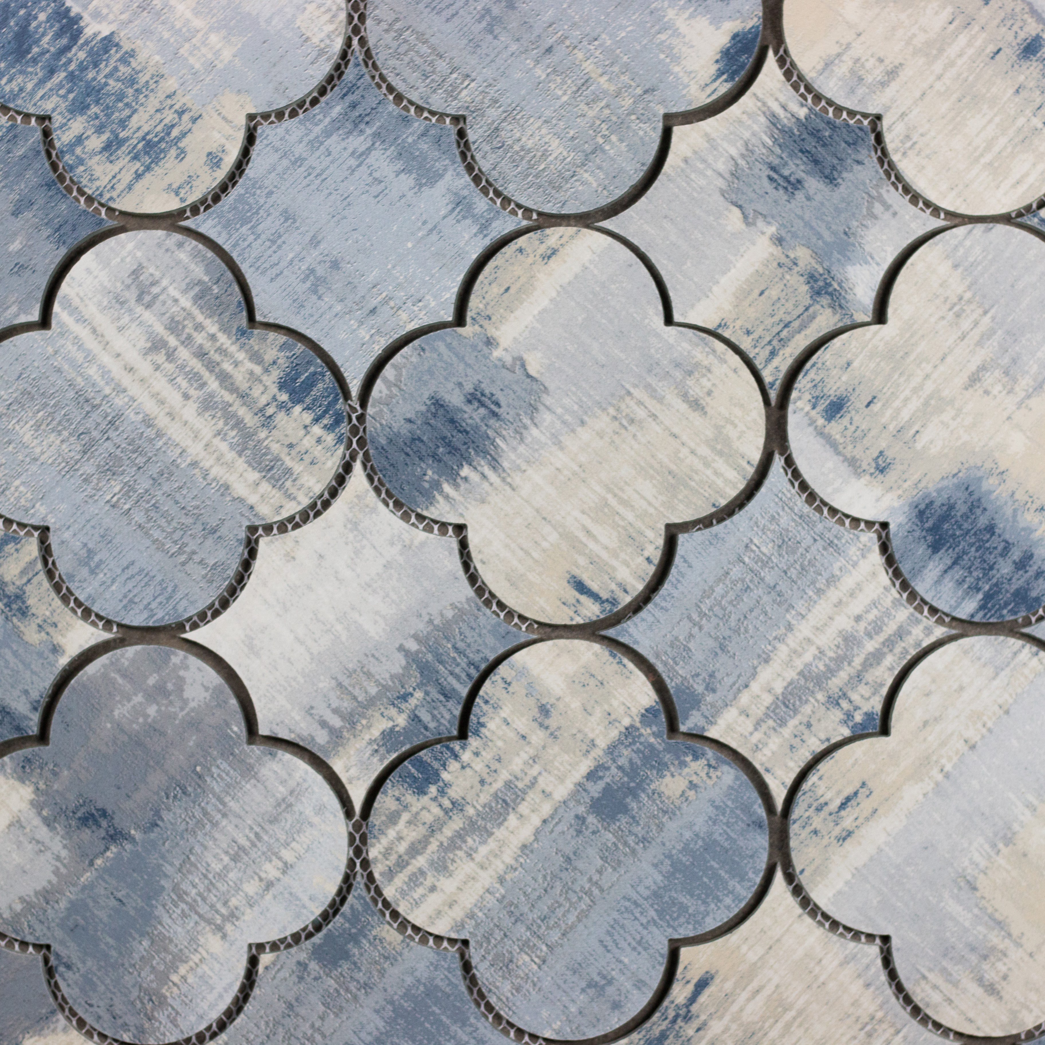 Abolos Nature Stone Look Waterjet 6 X Cement Blue Tan Abolos Nature Stone Look Waterjet 6 X Cement Blue Tan Taupe Beige Gl Handmade Backsplash Bathroom Mosaic Wall Tile Wayfair