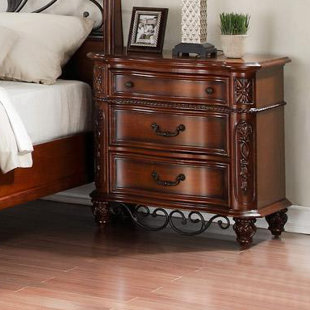 Go to store & view more images Tuscany 3 Drawer Nightstand by Fairfax Home Collections