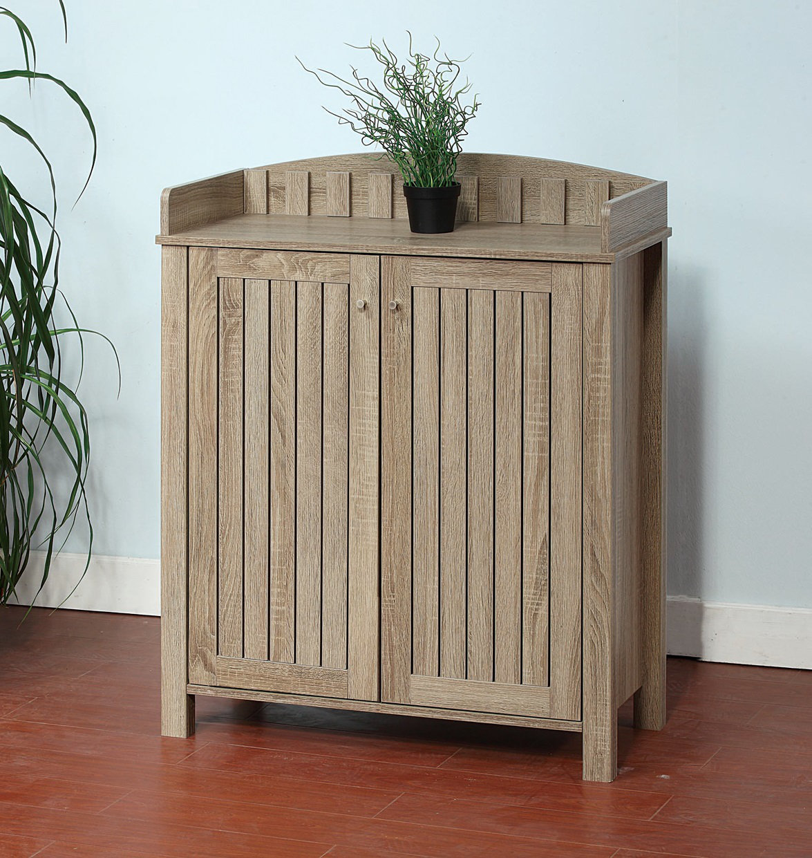 Rosecliff Heights Wooden Slat Entryway Shoe Storage Cabinet Wayfair