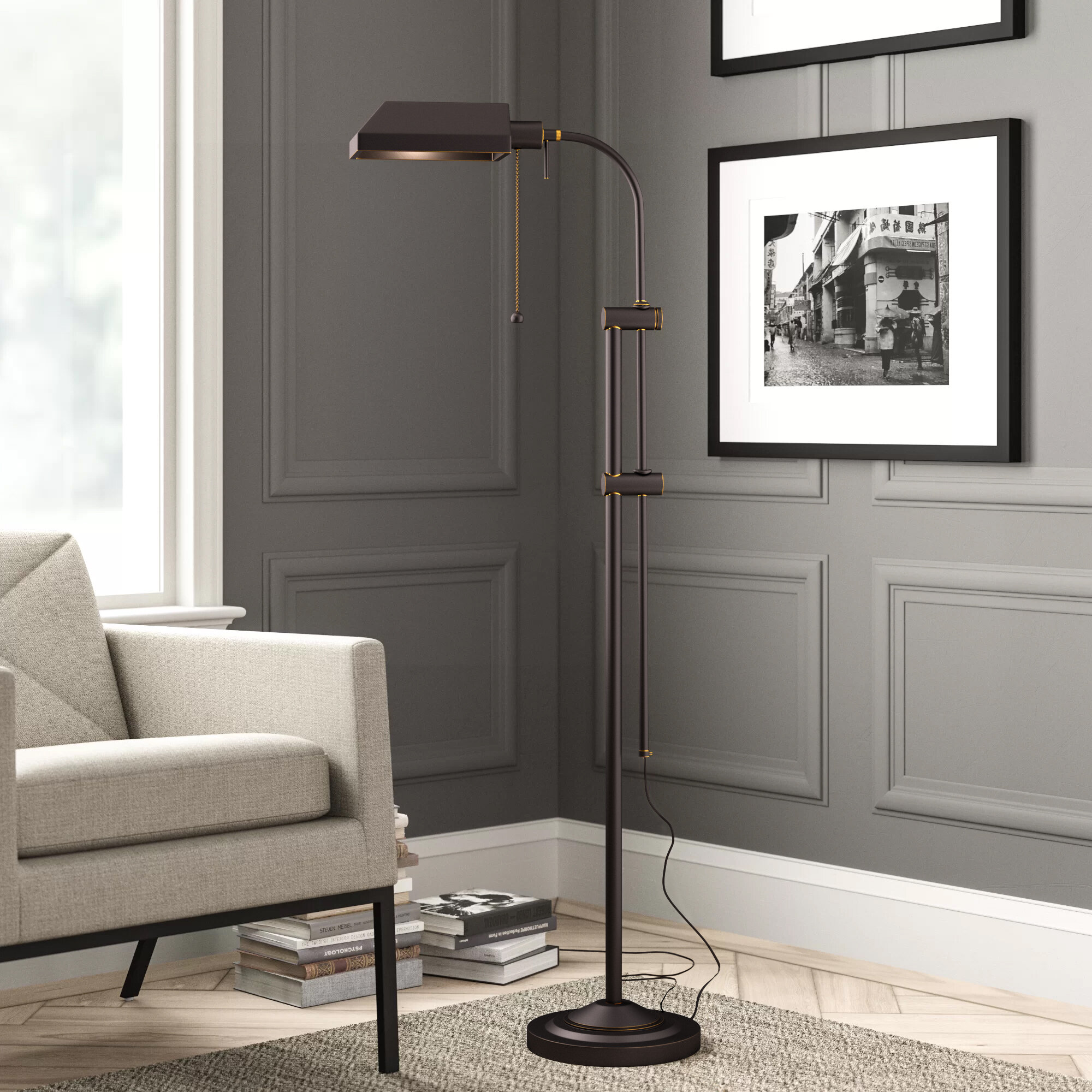 floor lamp with switch at top