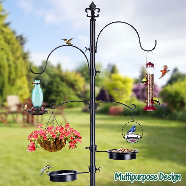 Stokes Select Bird Feeder Metal Deck Pole Kit with Two Adjustable Branches 