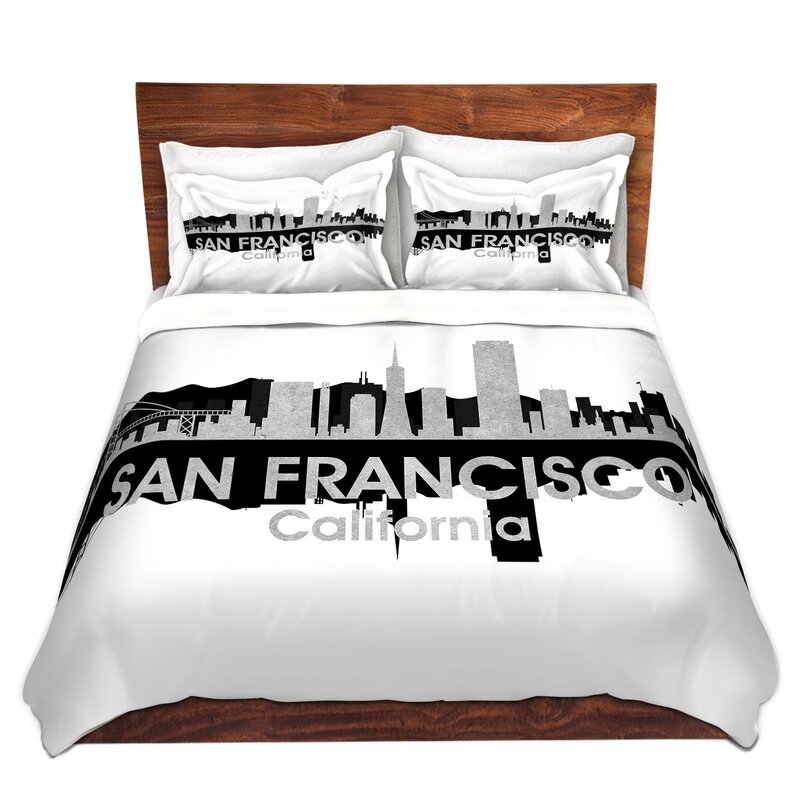 East Urban Home City Iv San Francisco California Duvet Cover Set