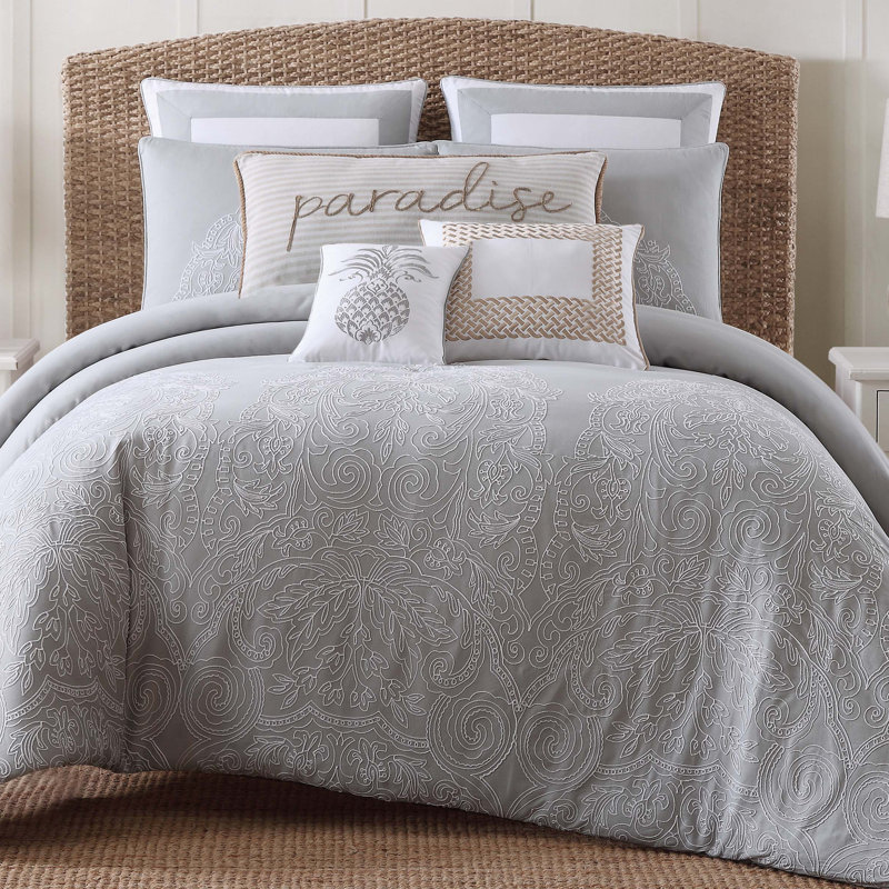 Java Gray/White Comforter Set & Reviews | Birch Lane