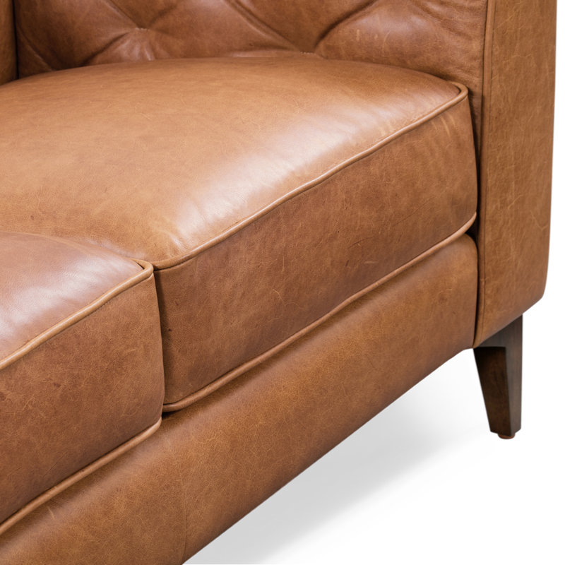 Corrigan Studio Renae Leather Sofa Wayfair