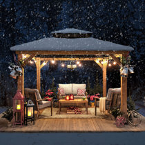 Solid Wood Patio Gazebo | Wayfair