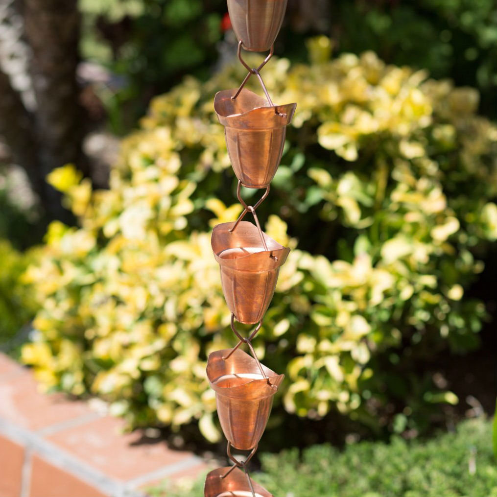 Arlmont & Co. Lallier Pure Copper Bell Rain Chain Wayfair