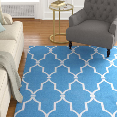 Wright Navy IndoorOutdoor Area Rug Charlton Home