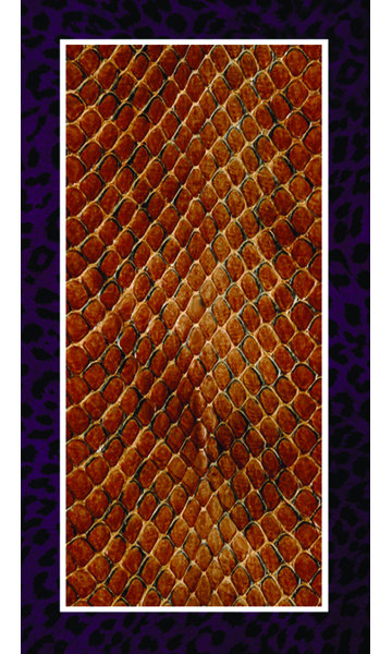World Menagerie Maravilla Leopard Snake Rectangle Plastic Vinyl Non Slip Animal Print Shower Mat Wayfair