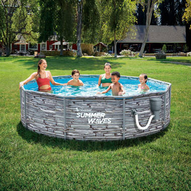 summer waves 2.5 ft above ground inflatable swimming pool with pump