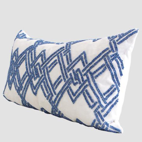 beaded lumbar pillow