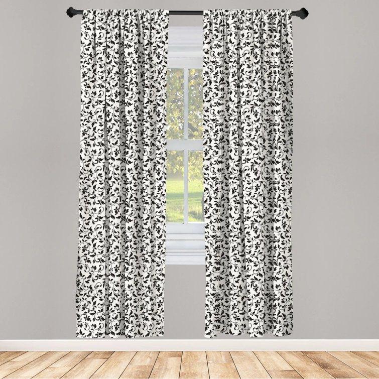 Set of 2 Window Drape Living Room Bedroom Decorative Accent Curtain by Ambesonne 