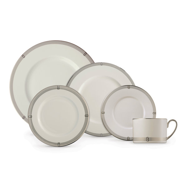 Prouna Regency Platinum 5 Piece Bone China Place Setting Set Service For 1 Perigold