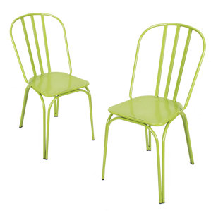 Custinne Stackable Hollow Back Dining Chair (Set..