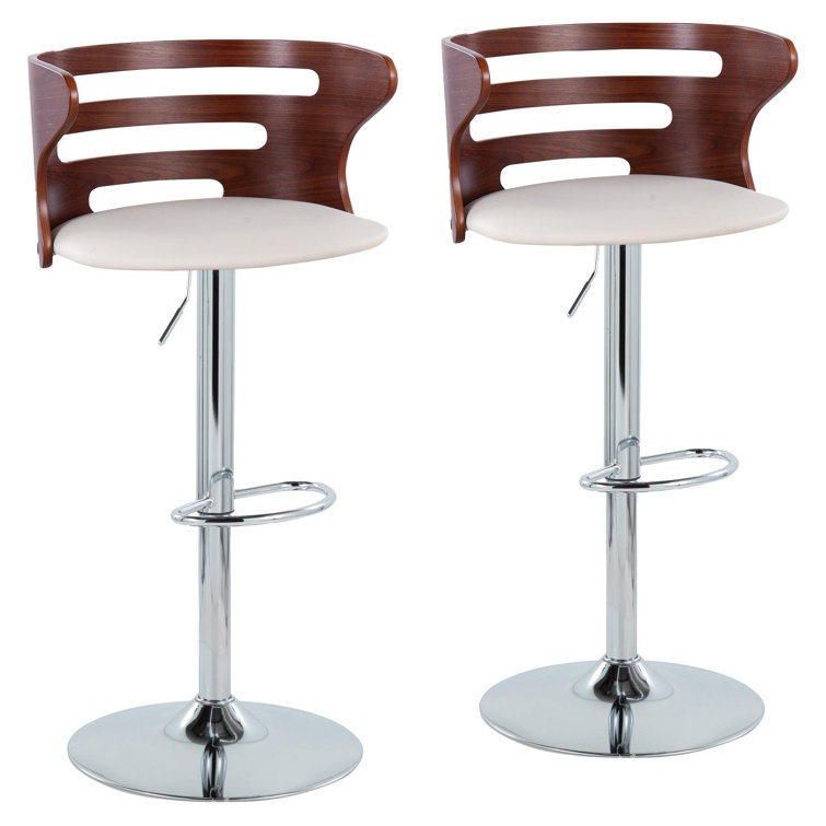 Wade Logan® Minda Swivel Adjustable Height Bar Stool | Wayfair