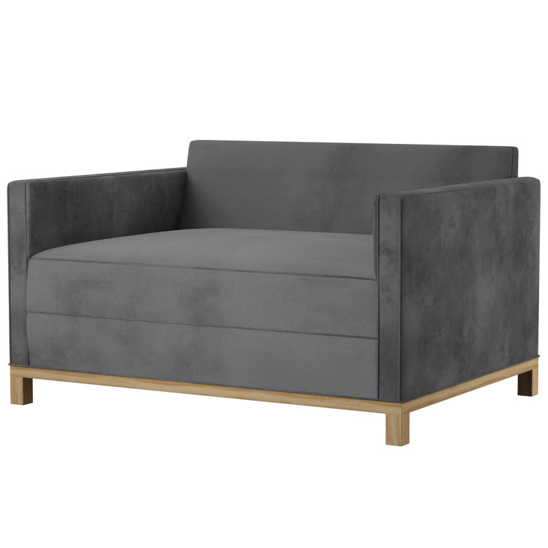 Mercury Row Mansfield Plush Deep Velvet 60 Square Arm Loveseat Wayfair