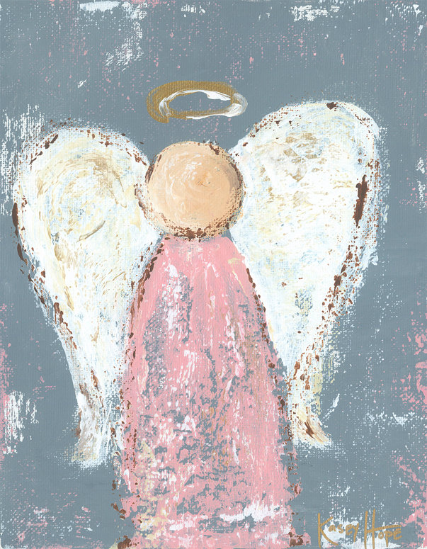 Oopsy Daisy Baby Angel Painting Print On Canvas In Pink Wayfair
