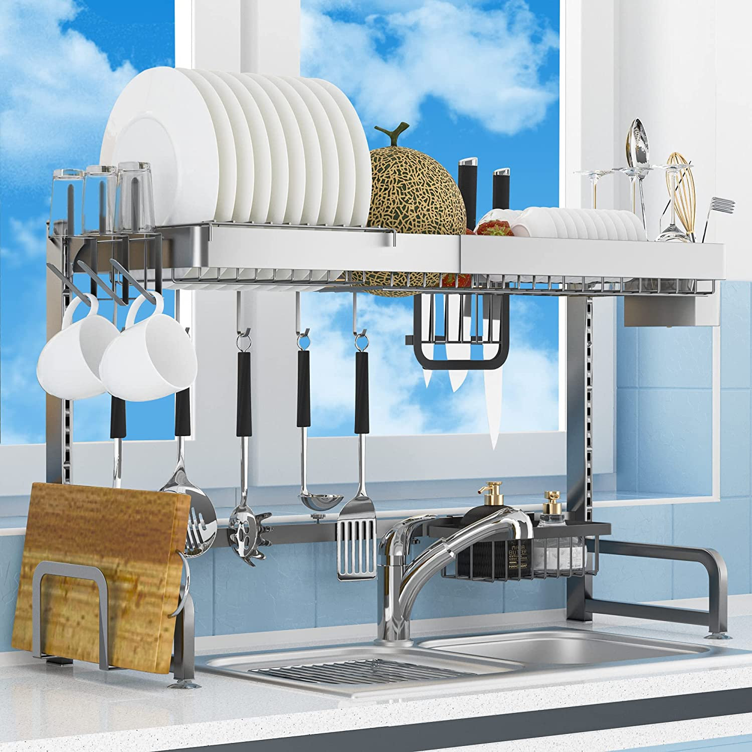 LGHM Stainless Steel 2 Tier Dish Rack | Wayfair