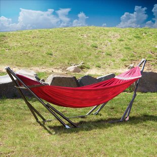 Portable Hammock & Steel Frame Stand Home/Outdoor Swing Sleeping Bed 2 Adults 
