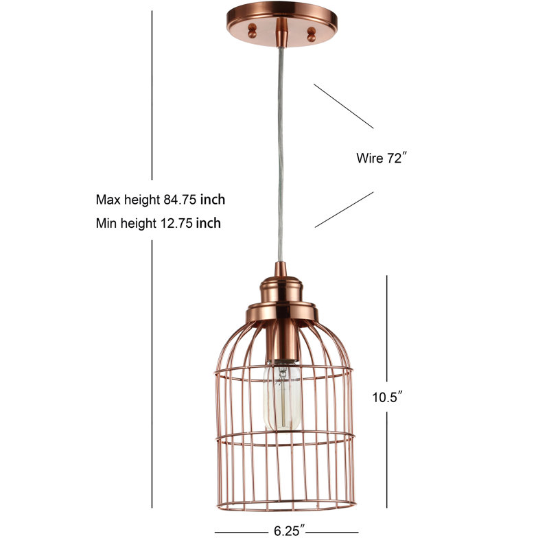 Wrought Studio Margareta 1 Light Single Geometric Pendant Wayfair
