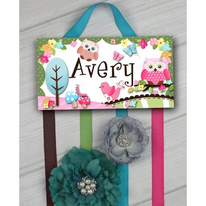 Owl and Birdie Personalized Hair Bow Holder