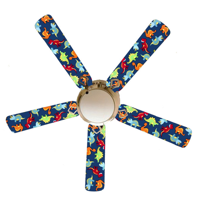 Zoomie Kids 52 Slawson Dinosaur 5 Blade Ceiling Fan Light Kit