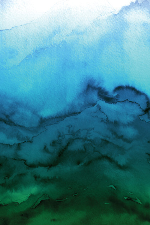 Mercer41 Winter Waves Painting Print On Wrapped Canvas In Blue