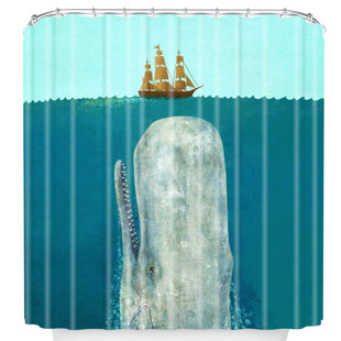 Whale Bathroom Decor Wayfair The Whale Shower Curtain