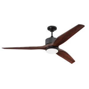 View 60 Dominique 3 Blade Led Ceiling Fan with