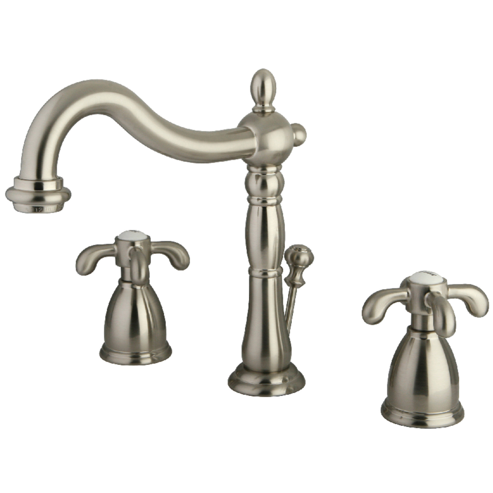 French Country Widespread Bathroom Faucet With Abs Pop Up Drain Widespread Bathroom Faucet