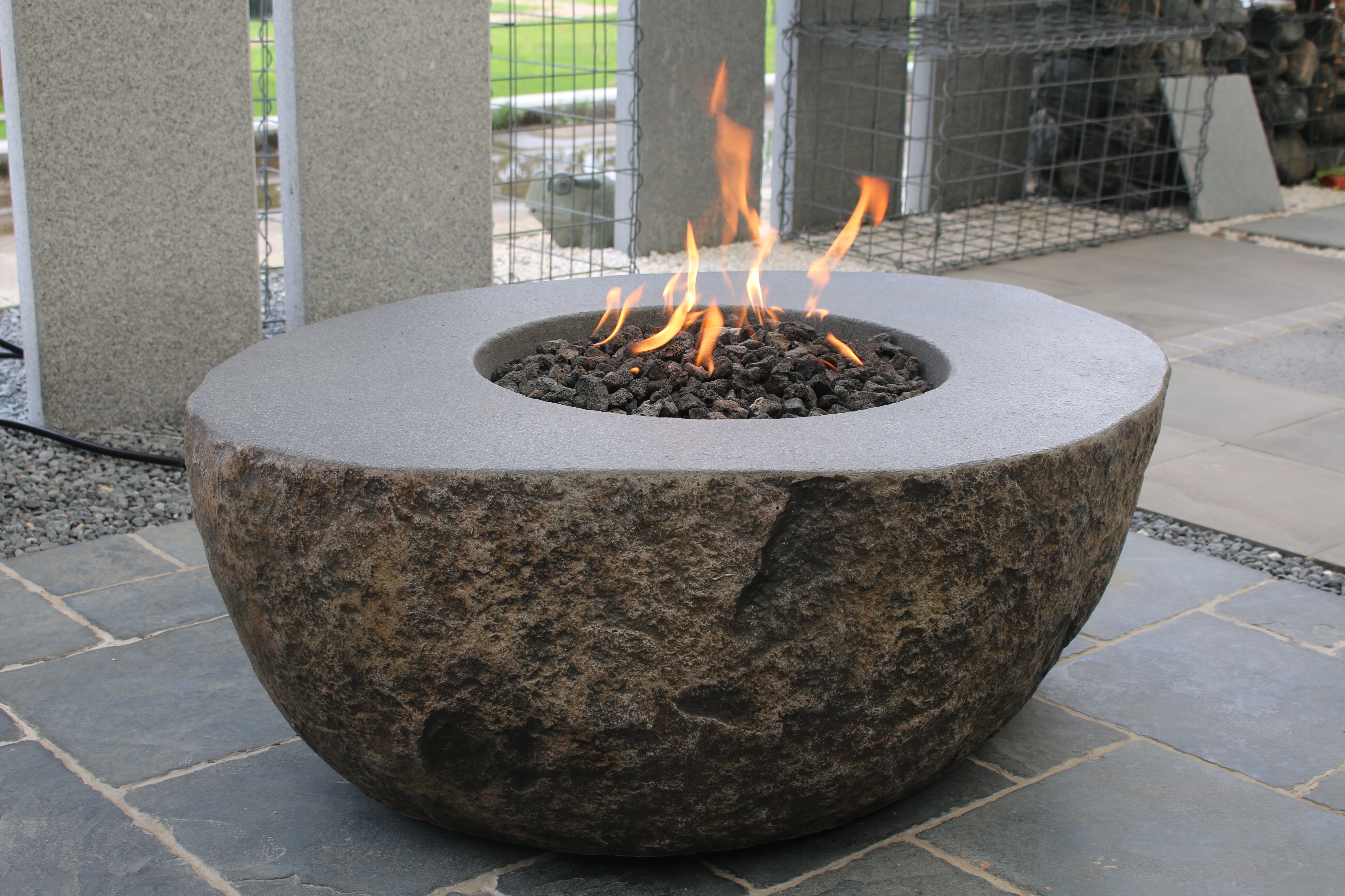 Elementi Boulder Concrete Propane Natural Gas Fire Pit Table Reviews Wayfair