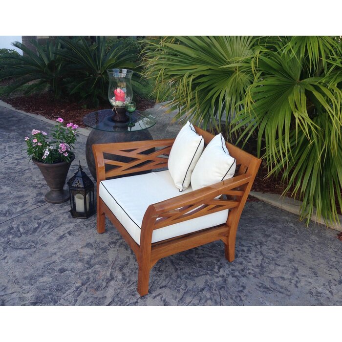 Chicteak Long Island Teak Patio Chair With Cushion Wayfair Ca