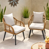 Temani Brown Wicker Chair Wayfair