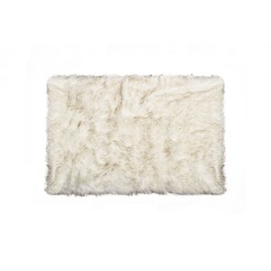 Shawnta Gradient Brown Faux Sheepskin Area Rug