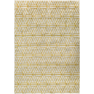 Modern Yellow Gold Area Rugs Allmodern Ginsberg Light Gray Gold Area Rug