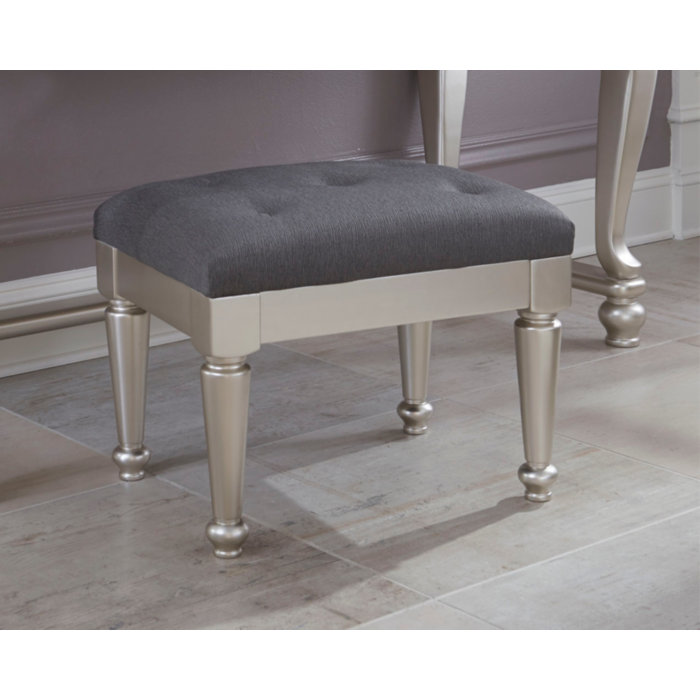 Willa Arlo Interiors Guillaume Upholstered Vanity Stool Reviews