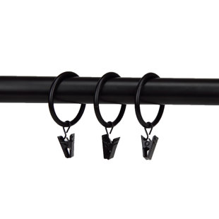 Modern Contemporary Curtain Rings With Clips Allmodern Quickview Antique Br Black