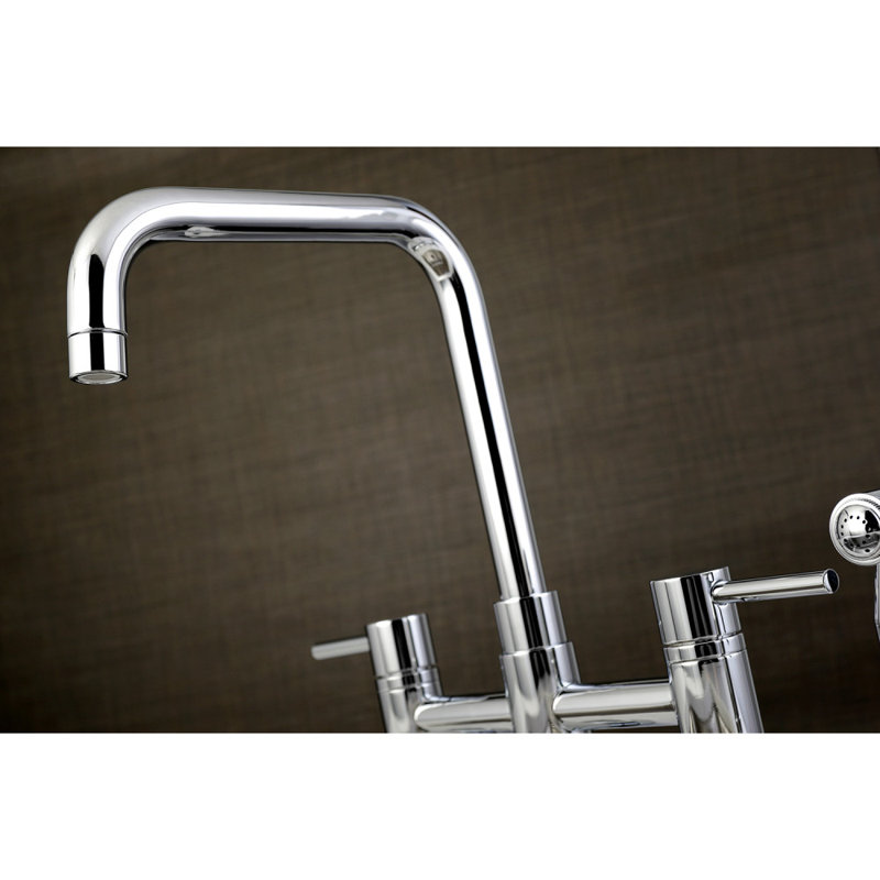 Kingston Brass Concord Centerset Double Handle Kitchen Faucet With