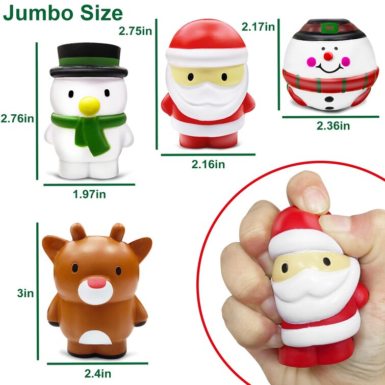 Stress Relief MOTOULAX Christmas Advent Calendar Decompression Toy Set Christmas Countdown Calendar Toy Set with 24 Cute Animal Squishies Toys