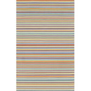 Bybrook Modern Hand Woven Orange/Blue Area Rug