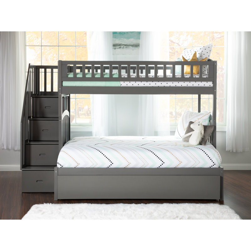 Harriet Bee Aleta Twin Over Full Bunk Bed With Drawers Reviews Wayfair