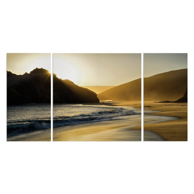 Sunset at Big Sur - Multi-Piece Image on Canvas